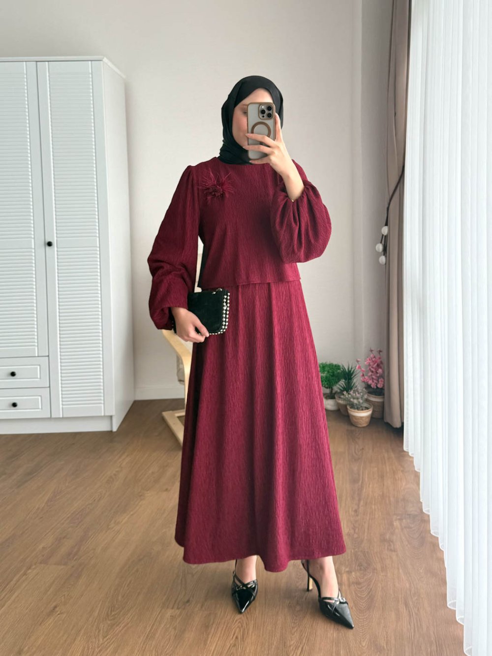 Damla Etekli Takım  Bordo