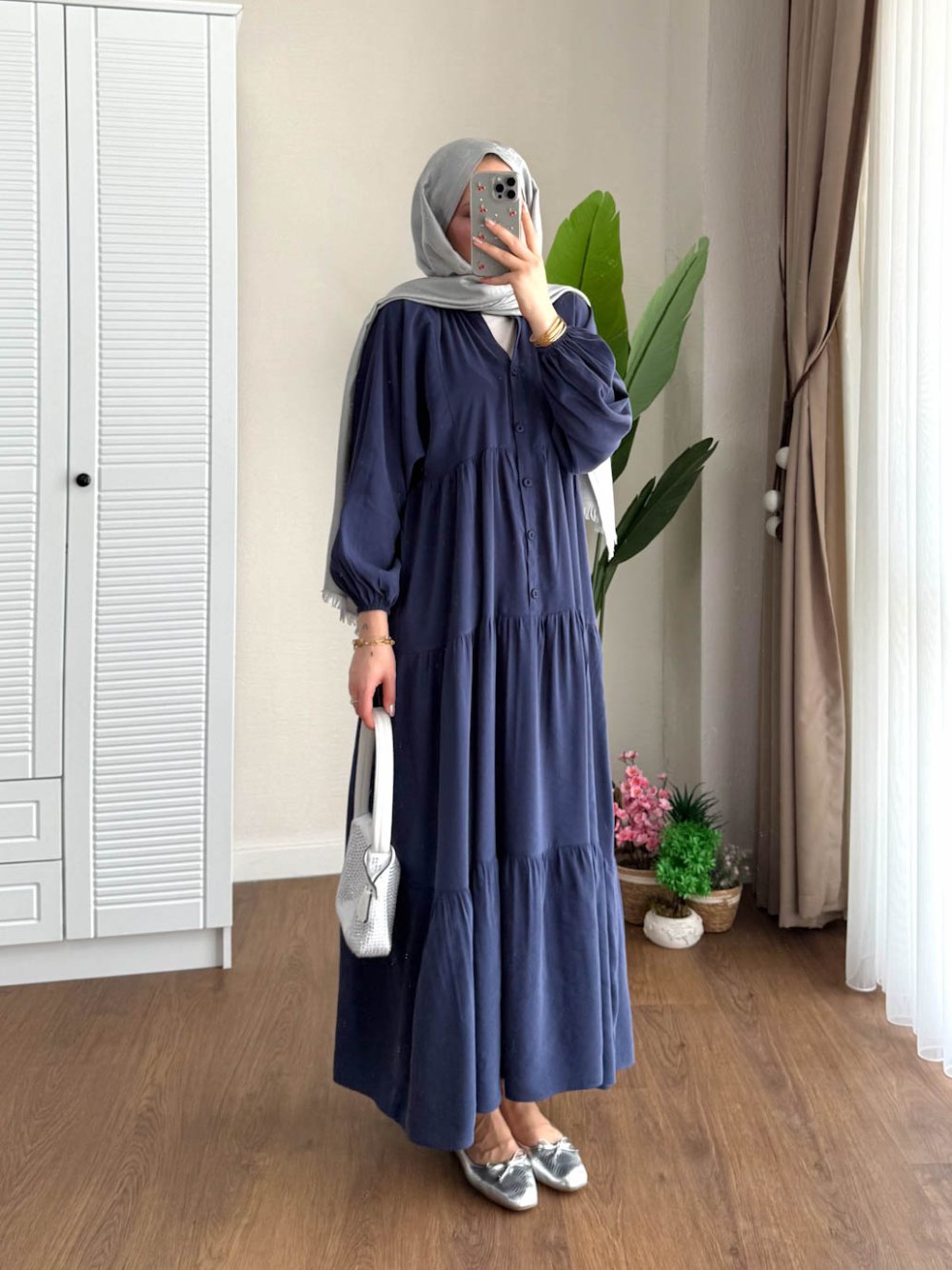 Lily Modal Elbise Lacivert