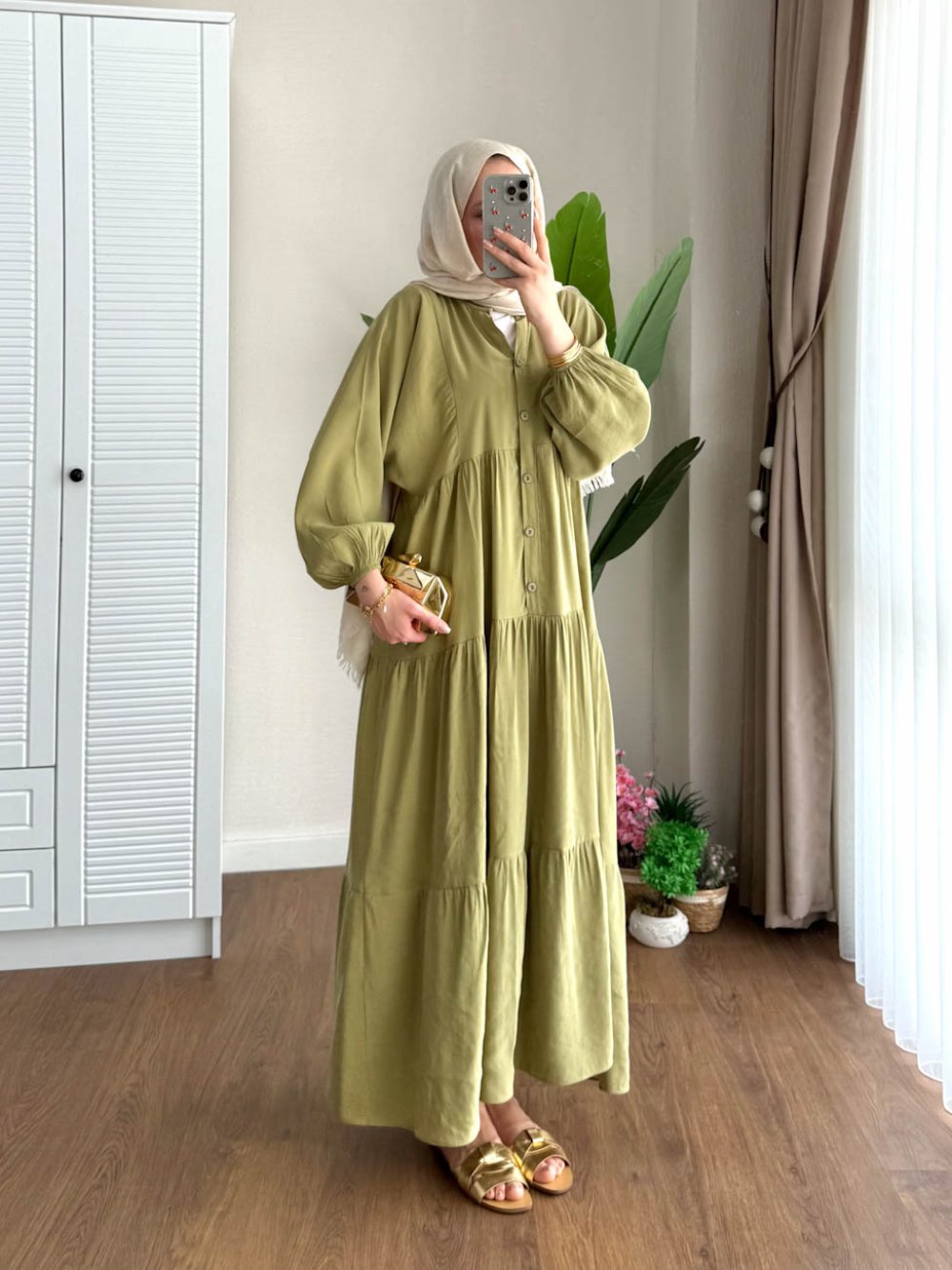 Lily Modal Elbise Yeşil